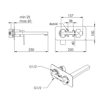 Смеситель для раковины Remer Dream D15L Хром — фото 2, Смесители для раковины