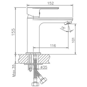 Смеситель для раковины Haiba HB10505-3 Пепельный — фото 2, Смесители для раковины