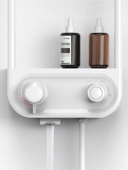 Душевая система AQUAme AQM8004W с термостатом Белая матовая — фото 5, Душевые стойки