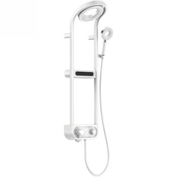 Душевая система AQUAme AQM8004W с термостатом Белая матовая — фото 1, Душевые стойки