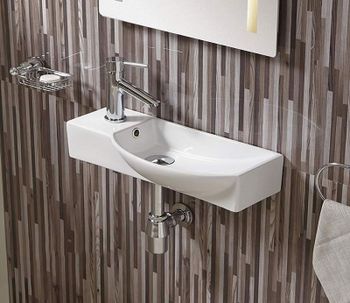 Раковина CeramaLux 50 7947CR Белая — фото 2, Мини-раковины