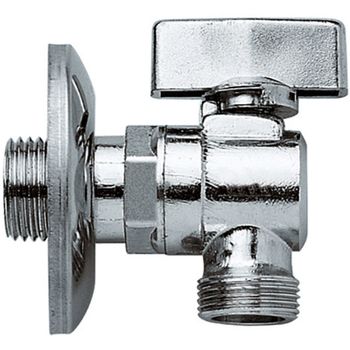 Запорный вентиль Remer 2611212 для стиральной машины Хром — фото 1, Комплектующие для туалета