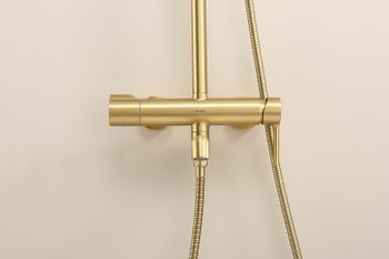 Душевая система Raglo R20.24.03 Золото матовое — фото 23, Душевые стойки