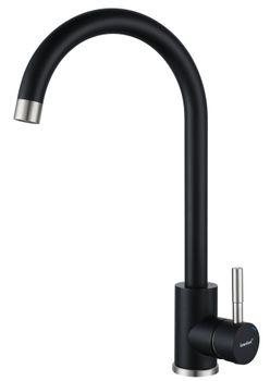 GRANFEST QUARZ Смеситель для кухни U-обр. D-35мм черный арт. GF- — фото 1, Смесители для кухни