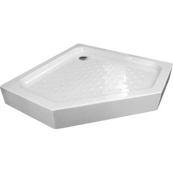 Акриловый поддон для душа Gemy 80х80х16 пятиугольный Белый — фото 1, Акриловые душевые поддоны