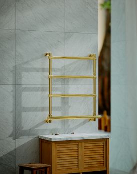Электрический полотенцесушитель Margaroli Sole 542-4 BOX 5424704GONB Золото — фото 9, Электрические полотенцесушители