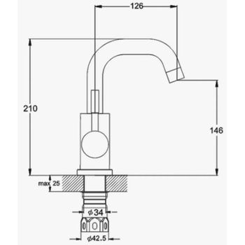 Смеситель для раковины D-Lin H110315-L Сатин — фото 2, Смесители для раковины