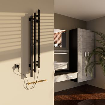 Электрический полотенцесушитель Altasan БризПроф 120х17 БризПроф12017ЧМ Черный муар — фото 3, Электрические полотенцесушители