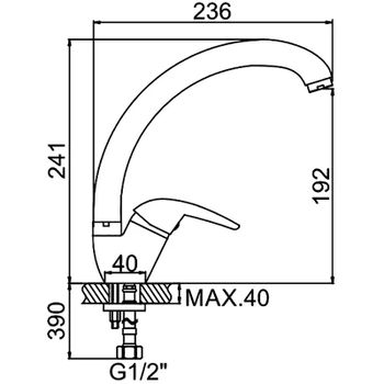 Смеситель для кухни Ledeme H38-B 4138-ВL Хром — фото 2, Смесители для кухни