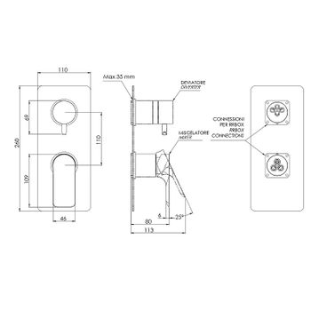 Смеситель для душа Remer Infinity I93KBNP Никель брашированный — фото 2, Смеситель для душа
