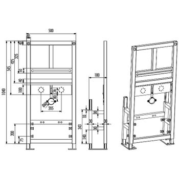 Инсталляция Creavit GLM100.00 для раковины Черная — фото 2, Инсталляции для раковин