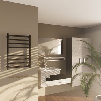 Электрический полотенцесушитель Altasan Ронда 3 Проф 80х50 Ронда3Проф8050ЧМ Черный муар — фото 8, Электрические полотенцесушители