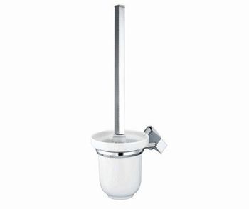 Аксесс Aller K-1127C Щетка для унитаза (блистер), КЕРАМИКА, с подств, навесная, хром, WasserKRAFT — фото 3, Ершики для унитаза