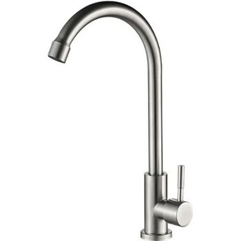 Кран для одного типа воды Haiba HB4183 Нержавеющая сталь — фото 1, Краны