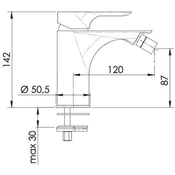 Смеситель для биде Remer Infinity I22 Хром — фото 2, Смесители для биде