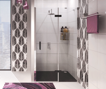 Aller 10H05LBLACK MATT Душевая дверь — фото 3, Душевые двери в нишу