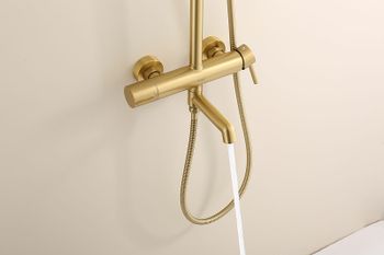 Душевая система Raglo R20.24.03 Золото матовое — фото 25, Душевые стойки