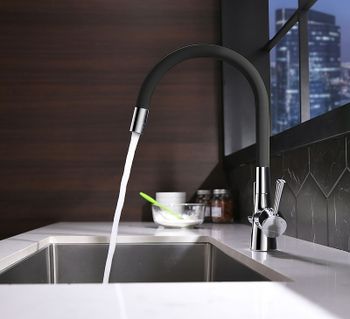 Смеситель для кухни Lemark Comfort LM3075C085 Хром Черный — фото 8, Смесители для кухни