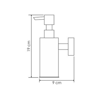 K-1399WHITE Дозатор для жидкого мыла, антивандальный — фото 2, Дозаторы