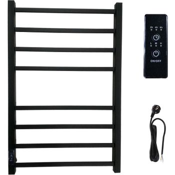 Электрический полотенцесушитель Маргроид Вид 81-10 профильный 800x500 8110-8050-1081-9005L левый Чер — фото 1, Электрические полотенцесушители