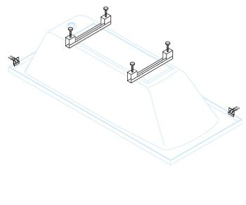 Универсальный комплект ног для прямоугольных акриловых ванн CEZARES LEG-KIT-150 — фото 1, Комплектующие для туалета