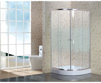 Душевой уголок Niagara Eco NG-001-14 (90х90х195) низкий поддон(13см),стекло мозаика,2 места — фото 3, Душевые уголки четверть круга