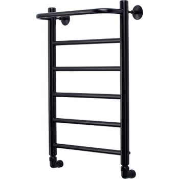 Водяной полотенцесушитель Comfysan Capri W-6 60x40 012724 с полкой Черный матовый — фото 1, Водяные полотенцесушители