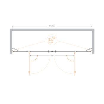 Душевая дверь CEZARES VERONA-W-B-22-200-C-Cr — фото 3, Душевые двери в нишу
