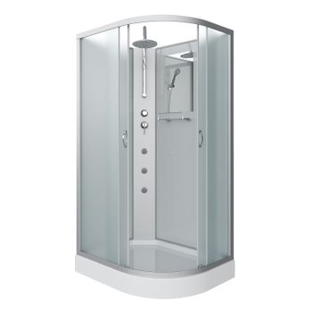 Душевая кабина Niagara Classic NG-3312-14LBKTG (120х80х210) низкий поддон(13см),стекло матовое,3 мес — фото 1, Душевые кабины