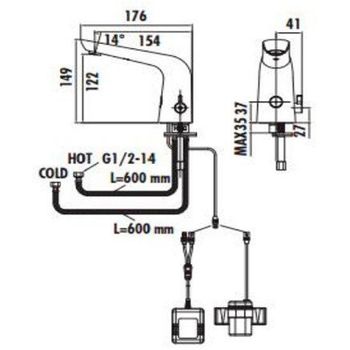 Смеситель для раковины Creavit ES2570 Хром — фото 2, Смесители для раковины
