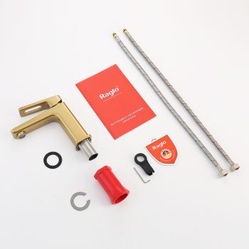 Смеситель для раковины Raglo R51.10.03 Золото матовое — фото 8, Смесители для раковины