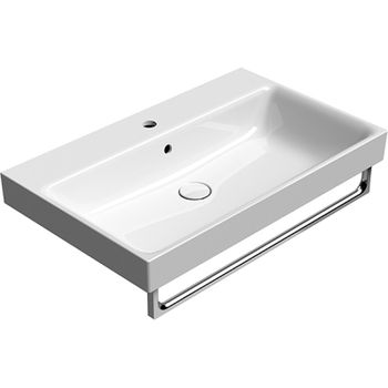 Раковина GSI Nubes 80 9622111 Белая — фото 6, Раковины подвесные