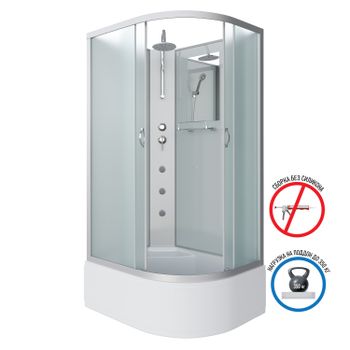 Душевая кабина Niagara Classic NG-2310-14LBKTG (120х80х210) высокий поддон(40см),стекло матовое,4 ме — фото 2, Душевые кабины