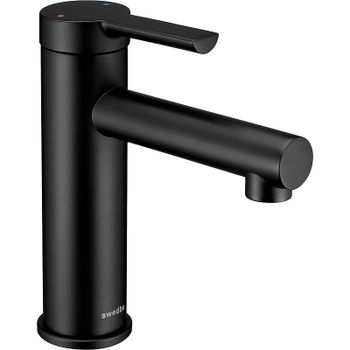 Смеситель для раковины Swedbe Diana 1010B Черный матовый — фото 1, Смесители для раковины