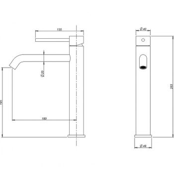 Смеситель для раковины Milacio Ultra MCU.551.SS / однорычажный / нержавеющая сталь / сатин — фото 2, Смесители для раковины