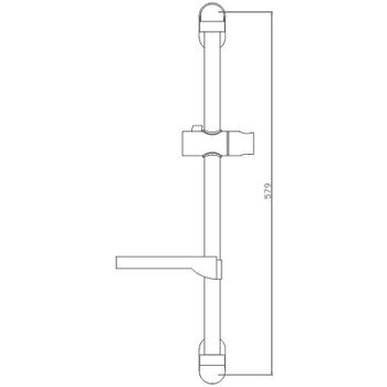 Душевая штанга Haiba HB8007 Хром — фото 2, Штанги для душа
