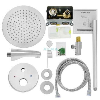 Душевая система ALMAes Marita TVZ-8839 Хром — фото 3, Встраиваемые душевые комплекты