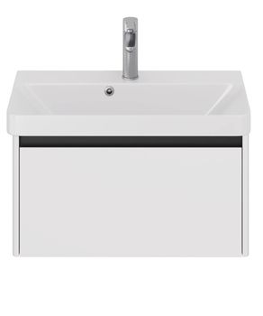 Тумба Luxury, 70 см, подвесная, 1 ящик, белый матовый — фото 5, Тумбы под раковину