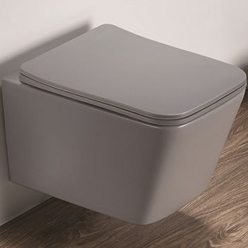 Унитаз CeramaLux 5170MH подвесной Светло-серый матовый с сиденьем Микролифт — фото 1, Подвесные унитазы