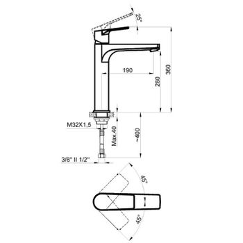 Смеситель для раковины Azario Treya AZ-156845537 Графит — фото 2, Смесители для раковины