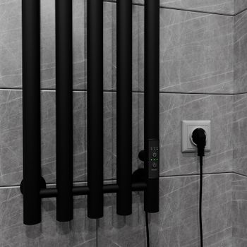 Электрический полотенцесушитель Altasan Арго 120х27 Арго12027ЧМ Черный муар — фото 3, Электрические полотенцесушители