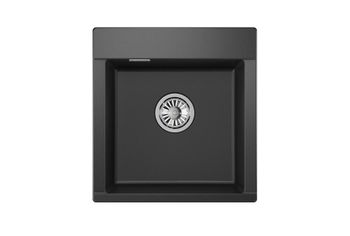 Granula-ES-4701, ЧЁРНЫЙ, кухонная мойка, кварц, ESTETICA — фото 2, Кухонные мойки