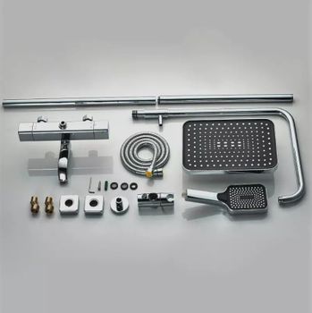 Душевая система ALMAes GaLaxy SDI-1803 с термостатом Хром — фото 5, Душевые стойки