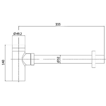 Сифон для раковины AQUAme AQM7010GM Оружейный металл — фото 2, Сифоны для раковины