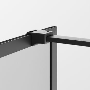 Душевая перегородка Ambassador Walk-in 120х200 15032216 профиль Черный стекло тонированное — фото 3, Душевые перегородки