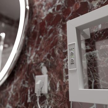 Электрический полотенцесушитель Altasan ШалимарПроф 80x50 ШалимарПроф8050БМ Белый матовый — фото 3, Электрические полотенцесушители