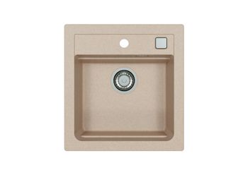 Мойка для кухни ALVEUS GRANITAL ATROX 20 TERRA - G22 470 X 500 1X в комплекте с сифоном 1132823, — фото 1, Кухонные мойки