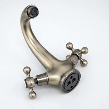 Смеситель для раковины Haiba HB1019-4 Бронза — фото 4, Смесители для раковины