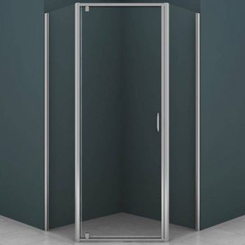 Душевой уголок Azario Dallas AZ-112P 90*90 профиль Хром стекло прозрачное — фото 1, Душевые уголки трапеция