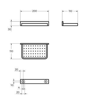 Мыльница CEZARES MAXIMA CZR-F-8919A — фото 2, Аксессуары для раковины